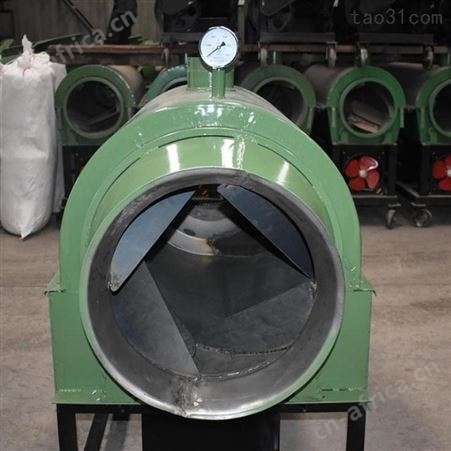 择众茶叶杀青机 AZ-100型炒干茶叶 电动多功能小型滚筒式