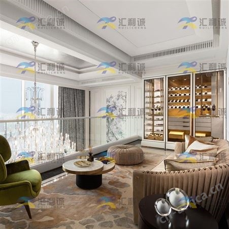 湛江轻奢简约金属酒柜金色不锈钢酒柜 别墅酒架
