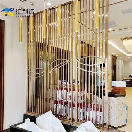 湛江中式黑色不锈钢屏风新中式金属屏风定制厂家