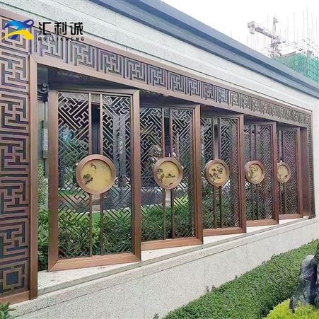 酒店中式屏风加艺术玻璃组合屏风 不锈钢屏风定制