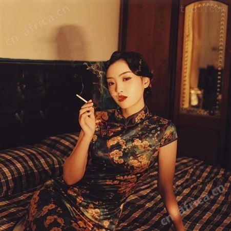 年会旗袍走秀表演服装上海滩复古性感改良旗袍
