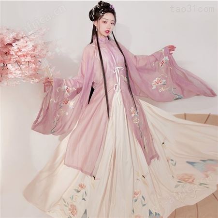 明制汉服古装仙气飘逸出租定做
