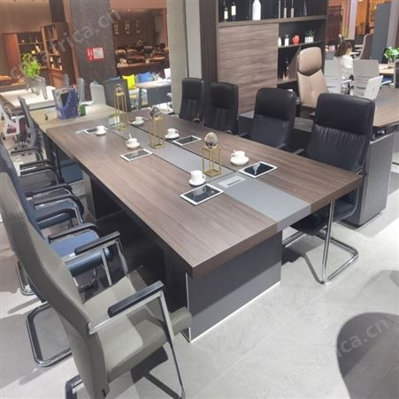 现代简约会议桌 定制会议桌 旭峰家具 板式简约会议桌 现货供应