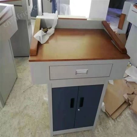 学校中控多媒体翻转桌厂家 多功能翻转桌培训桌 学校教师讲台 旭峰家具 