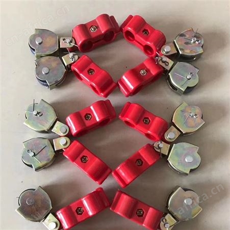 电动葫芦钢丝绳高品质长夹铁轮吊线滑轮行车电动葫芦电缆拖线滑车
