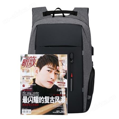 男士商务包笔记 电脑包 多功能USB背包大容量双肩包可印logo