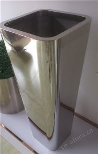 北欧ins/简约创意大中型不锈钢落地金属花器  黑钛花架装饰饰品