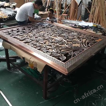 别墅客厅不锈钢隔断屏风  镂空时尚点焊/满焊拉丝不锈钢黄钛金屏风