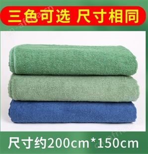军绿色学生毛毯 纯棉毛巾被毛毯夏空调被夏天盖毯
