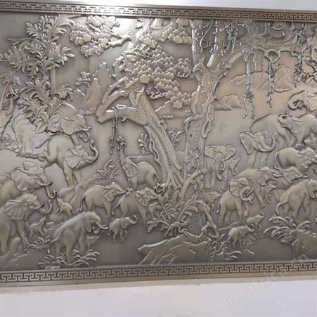 红古铜铝板雕刻 长沙酒店大堂铝浮雕壁画