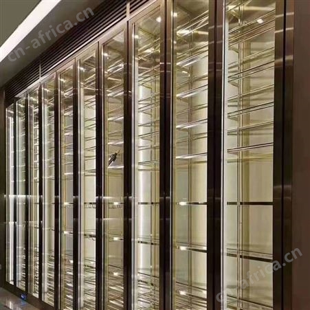 玫瑰金不锈钢红酒酒柜 舟山常温不锈钢酒柜