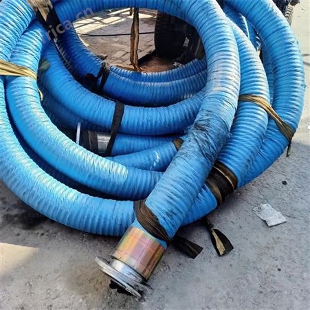 D450大口径钢丝骨架胶管 输送水泥沙 耐磨 法兰吸排胶管