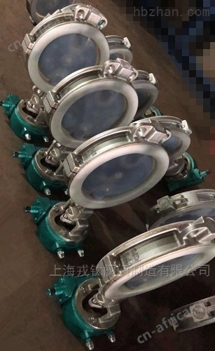 D371F46蜗轮不锈钢衬氟蝶阀