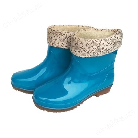 现货批发 男女式加棉冬季短筒雨鞋 两用低帮保暖水鞋牛筋底