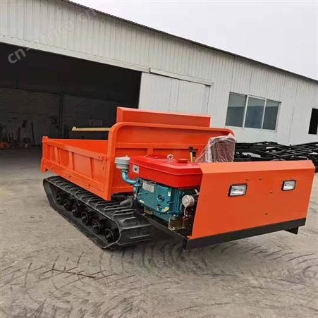 履带式农用拖拉机 全新6米8米侧翻运输车 定做八吨拉钢筋平板车