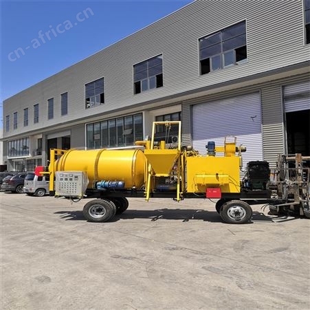 2方废旧柏油路修补车 行走式单罐混凝土搅拌车 全自动沥青拌合机