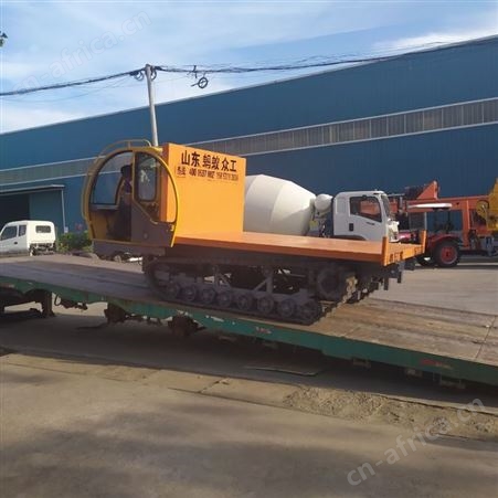 履带式农用拖拉机 全新6米8米侧翻运输车 定做八吨拉钢筋平板车