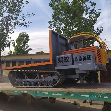 农用自卸手扶爬山坡车 自行走式钢制翻斗车 全新小型履带爬山虎