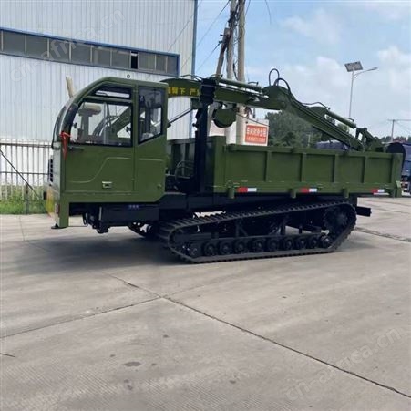 多功能履带随车挖 复杂地形用小型挖掘机挖掘运输一体履带车