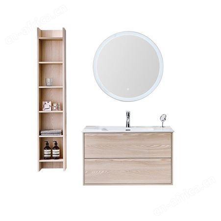 现代简约卫浴柜挂式多层实木浴室柜洗手盆柜组合 按需定制