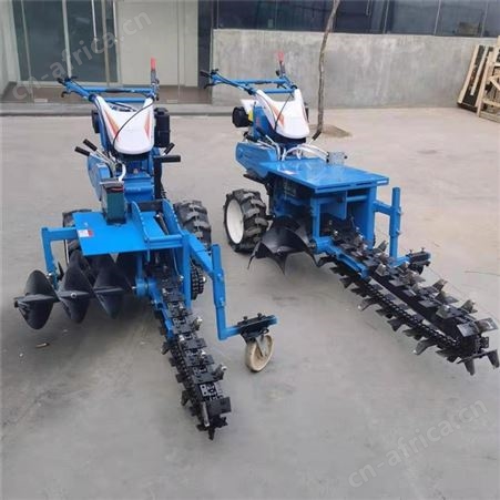 果园大棚灌溉种植挖沟机 链条式自动行走开沟机 工程埋线开槽