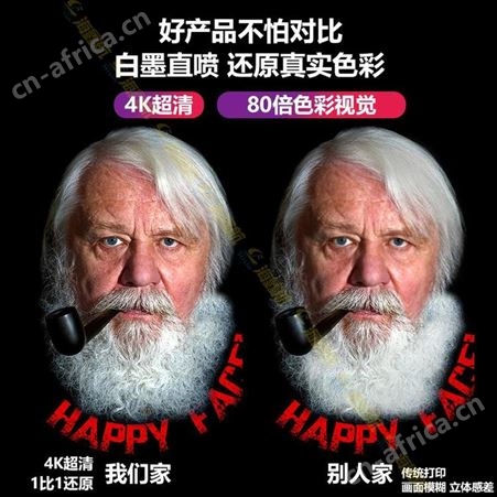 爱普生白墨烫画机转热转白墨直喷服装纺织打印机大型自动一体烘干抖粉机