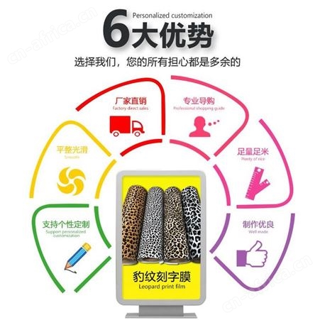 豹纹彩色热转印刻字膜可切片卷材广告衫球衣耗材烫画定制绘图膜