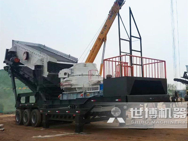 轮胎鹅卵石移动破碎制砂机